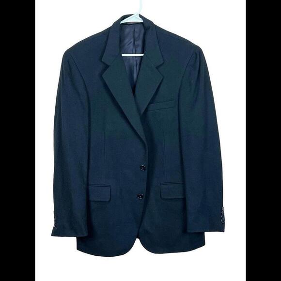 Club Room Men's‎ Blazer Jacket 40L 40 long Black 100% Cashmere